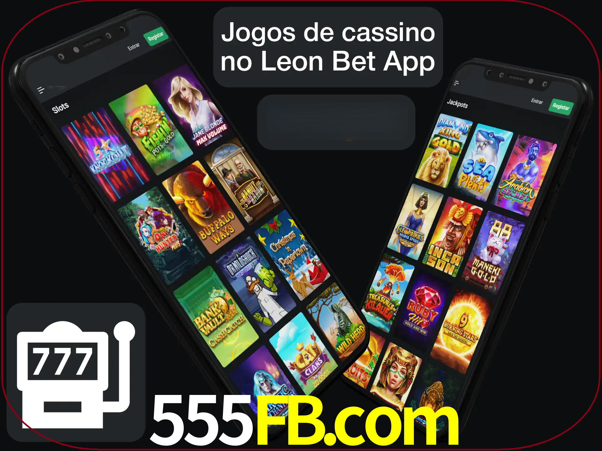 Escolha quais jogos de cassino jogar no app.
